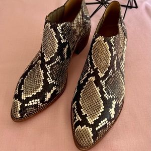 Madewell Sonia snakeskin boots (new without box)
